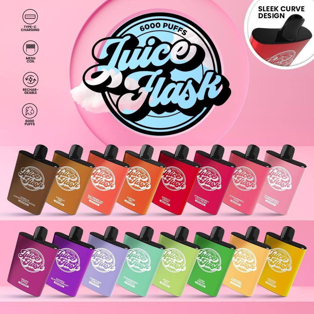 JUICE FLASK 6000 PUFFS DISPOSABLE VAPE POD Vape Vandal Best vape e