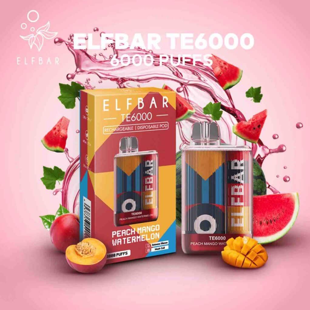 ELF BAR TE6000 PUFFS DISPOSABLE VAPE POD - Vape Vandal - Best vape  e-liquids, disposable pods, shisha, heets and more