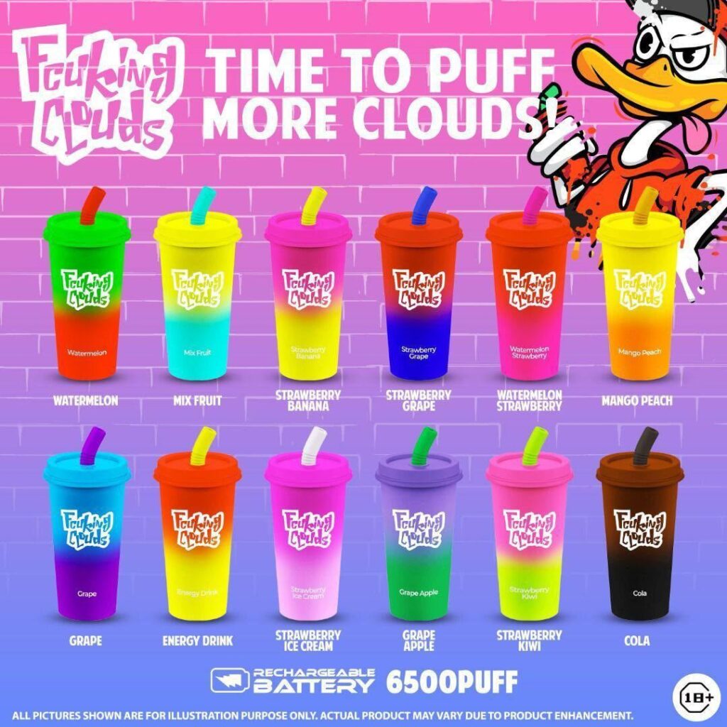 FCUKING CLOUDS 6500 PUFFS DISPOSABLE VAPE POD Vape Vandal Best vape